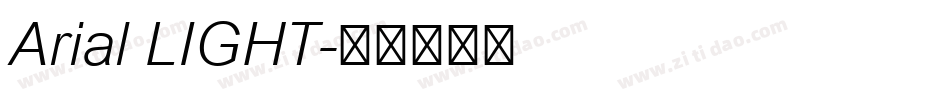 Arial LIGHT字体转换